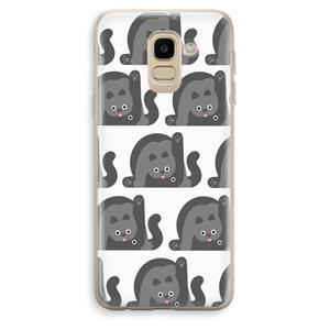 CaseCompany Cats: Samsung Galaxy J6 (2018) Transparant Hoesje