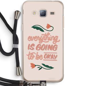 CaseCompany Optimistic flower girl: Samsung Galaxy J3 (2016) Transparant Hoesje met koord