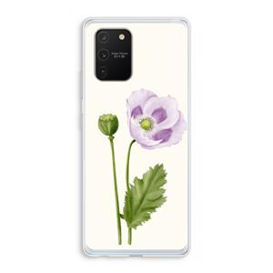 CaseCompany Purple poppy: Samsung Galaxy S10 Lite Transparant Hoesje