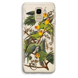 CaseCompany Carolinaparkiet: Samsung Galaxy J6 (2018) Transparant Hoesje