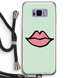 CaseCompany Kusje: Samsung Galaxy S8 Plus Transparant Hoesje met koord