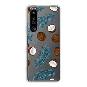 CaseCompany Kokosnoot roze: Sony Xperia 1 III Transparant Hoesje