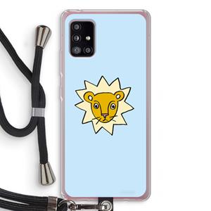 CaseCompany Kleine leeuw: Samsung Galaxy A51 5G Transparant Hoesje met koord