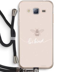 CaseCompany Be(e) kind: Samsung Galaxy J3 (2016) Transparant Hoesje met koord
