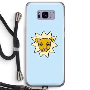 CaseCompany Kleine leeuw: Samsung Galaxy S8 Plus Transparant Hoesje met koord