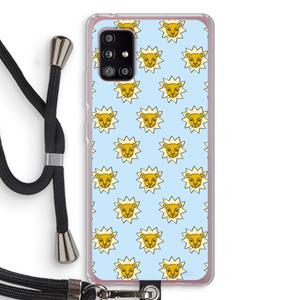 CaseCompany Leeuwenkoppen: Samsung Galaxy A51 5G Transparant Hoesje met koord