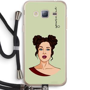 CaseCompany Pop-Art Creator: Samsung Galaxy J3 (2016) Transparant Hoesje met koord