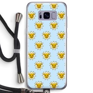 CaseCompany Leeuwenkoppen: Samsung Galaxy S8 Plus Transparant Hoesje met koord