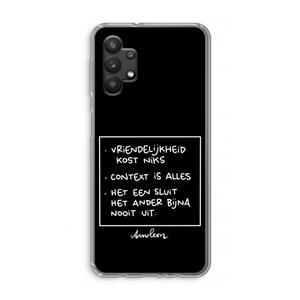 CaseCompany Mijn Motto's: Samsung Galaxy A32 5G Transparant Hoesje