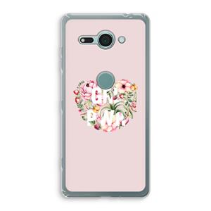 CaseCompany GRL PWR Flower: Sony Xperia XZ2 Compact Transparant Hoesje