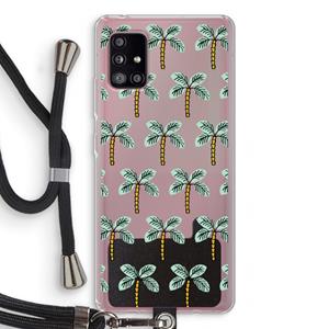 CaseCompany Paradise: Samsung Galaxy A51 5G Transparant Hoesje met koord