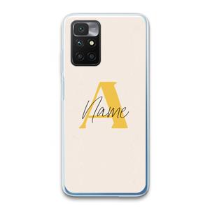 CaseCompany Amber Script: Xiaomi Redmi 10 Transparant Hoesje