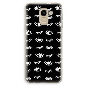 CaseCompany Eye pattern #3: Samsung Galaxy J6 (2018) Transparant Hoesje