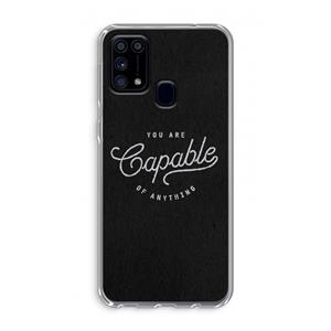 CaseCompany Capable: Samsung Galaxy M31 Transparant Hoesje