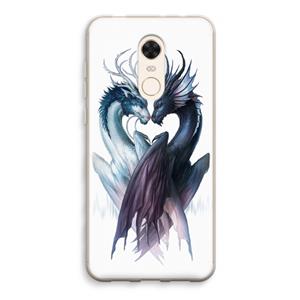 CaseCompany Yin Yang Dragons: Xiaomi Redmi 5 Transparant Hoesje