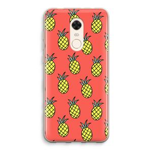 CaseCompany Ananas: Xiaomi Redmi 5 Transparant Hoesje