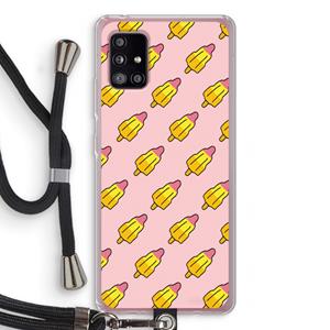 CaseCompany Waterijsjes: Samsung Galaxy A51 5G Transparant Hoesje met koord
