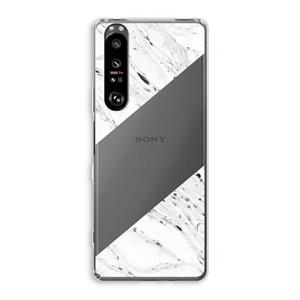 CaseCompany Biggest stripe: Sony Xperia 1 III Transparant Hoesje