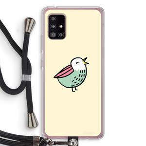CaseCompany Birdy: Samsung Galaxy A51 5G Transparant Hoesje met koord