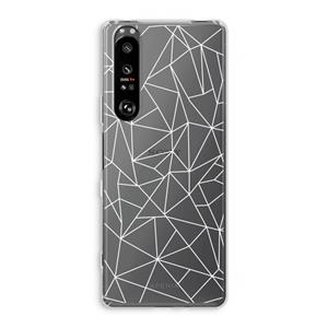 CaseCompany Geometrische lijnen wit: Sony Xperia 1 III Transparant Hoesje