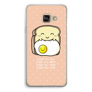 CaseCompany Sleep All Day: Samsung Galaxy A3 (2016) Transparant Hoesje