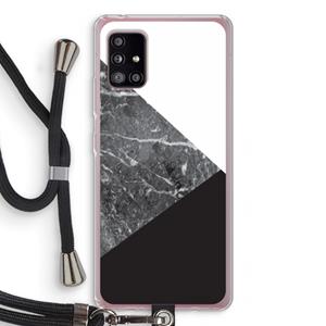 CaseCompany Combinatie marmer: Samsung Galaxy A51 5G Transparant Hoesje met koord
