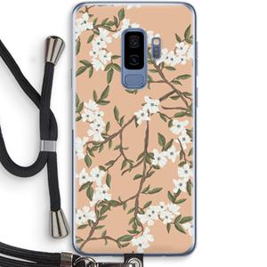 CaseCompany Blossoming spring: Samsung Galaxy S9 Plus Transparant Hoesje met koord