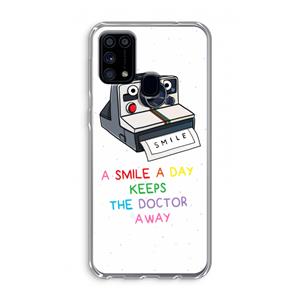 CaseCompany Smile: Samsung Galaxy M31 Transparant Hoesje