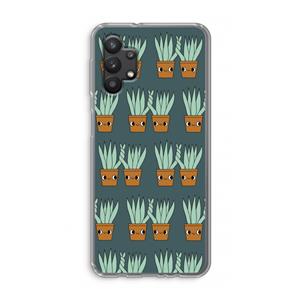 CaseCompany Sansevieria: Samsung Galaxy A32 5G Transparant Hoesje