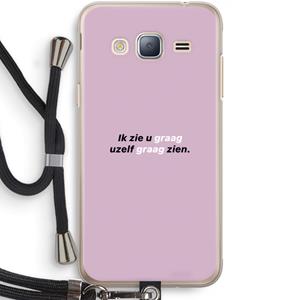 CaseCompany uzelf graag zien: Samsung Galaxy J3 (2016) Transparant Hoesje met koord