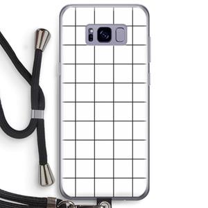 CaseCompany Rooster: Samsung Galaxy S8 Plus Transparant Hoesje met koord