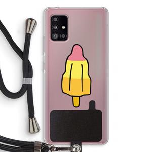 CaseCompany Raketijsje: Samsung Galaxy A51 5G Transparant Hoesje met koord