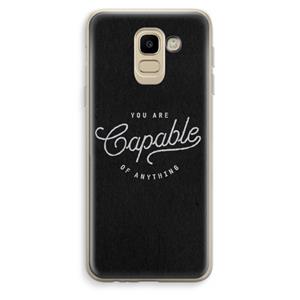 CaseCompany Capable: Samsung Galaxy J6 (2018) Transparant Hoesje