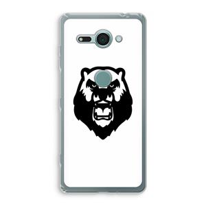 CaseCompany Angry Bear (white): Sony Xperia XZ2 Compact Transparant Hoesje
