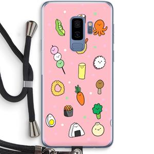 CaseCompany Happy bento friends: Samsung Galaxy S9 Plus Transparant Hoesje met koord