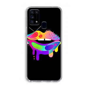 CaseCompany Lip Palette: Samsung Galaxy M31 Transparant Hoesje