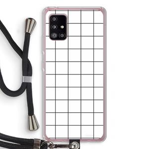 CaseCompany Rooster: Samsung Galaxy A51 5G Transparant Hoesje met koord