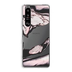 CaseCompany Roze stroom: Sony Xperia 1 III Transparant Hoesje
