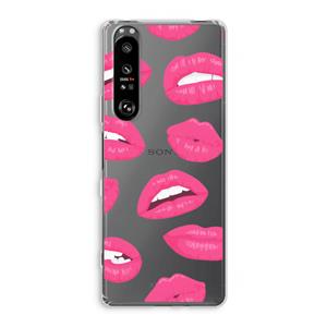 CaseCompany Bite my lip: Sony Xperia 1 III Transparant Hoesje