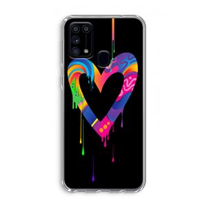 CaseCompany Melts My Heart: Samsung Galaxy M31 Transparant Hoesje