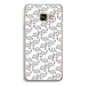 CaseCompany Zwanen: Samsung Galaxy A3 (2016) Transparant Hoesje