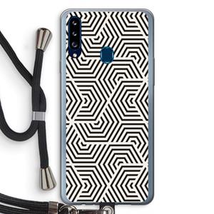 CaseCompany Magic pattern: Samsung Galaxy A20s Transparant Hoesje met koord