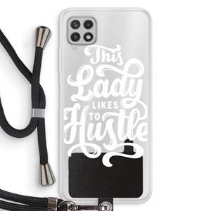 CaseCompany Hustle Lady: Samsung Galaxy A22 4G Transparant Hoesje met koord