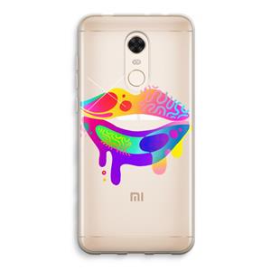 CaseCompany Lip Palette: Xiaomi Redmi 5 Transparant Hoesje
