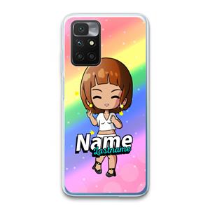 CaseCompany Chibi Maker vrouw: Xiaomi Redmi 10 Transparant Hoesje