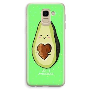 CaseCompany Avocuddle: Samsung Galaxy J6 (2018) Transparant Hoesje