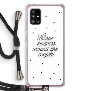 CaseCompany Confetti: Samsung Galaxy A51 5G Transparant Hoesje met koord