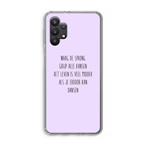 CaseCompany Sprong: Samsung Galaxy A32 5G Transparant Hoesje