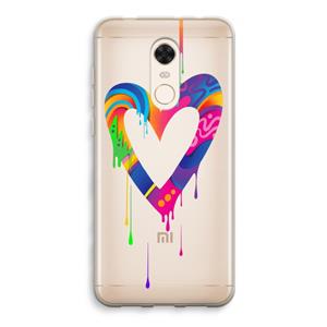 CaseCompany Melts My Heart: Xiaomi Redmi 5 Transparant Hoesje