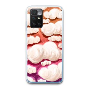 CaseCompany Katoen Wolken: Xiaomi Redmi 10 Transparant Hoesje